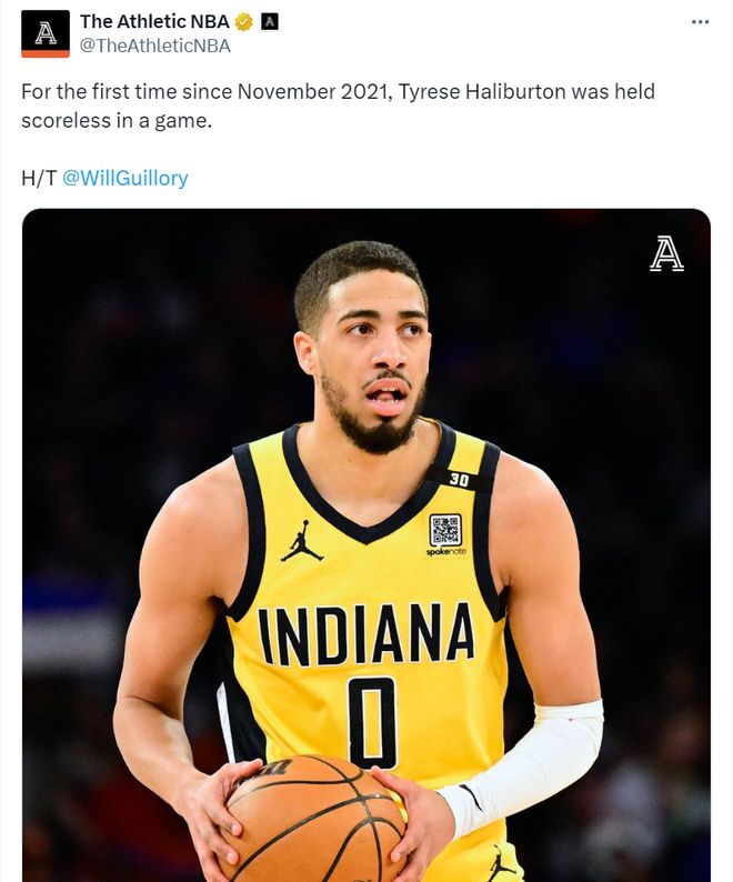 哈利伯頓遭遇投籃寒冰期，前三節(jié)8中0，三分7中0，表現(xiàn)引熱議