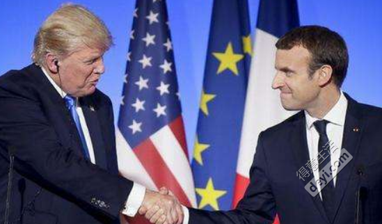 特朗普馬克龍上演26秒掰手腕式握手，一場友誼的較量？
